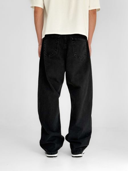 ДЖИНСИ BAGGY FIT ЧОРНІ JE00202 фото