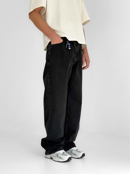 ДЖИНСИ BAGGY FIT ЧОРНІ JE00202 фото