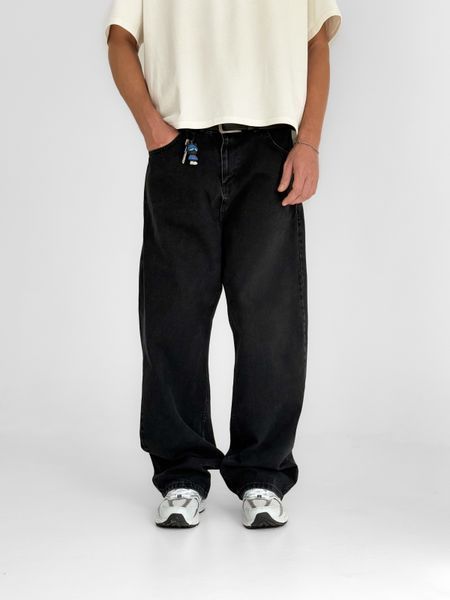 ДЖИНСИ BAGGY FIT ЧОРНІ JE00202 фото