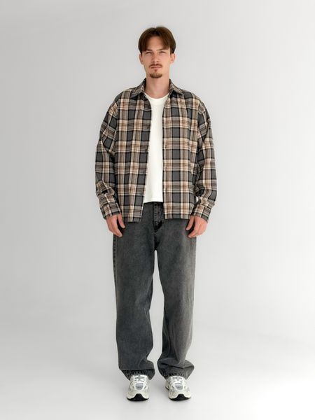ДЖИНСИ BAGGY FIT СІРІ JE00211 фото