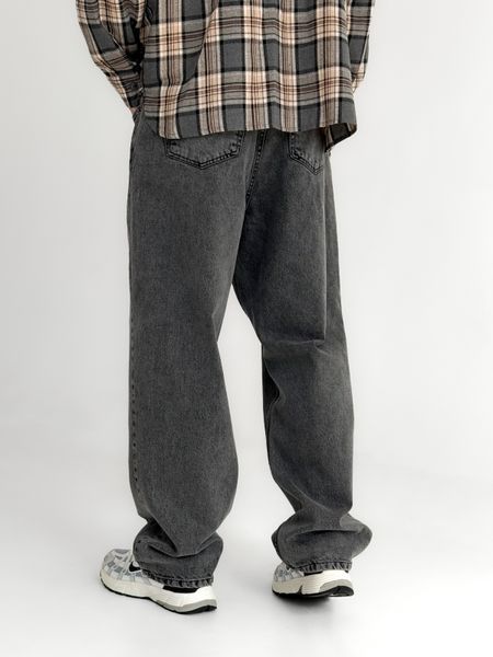 ДЖИНСИ BAGGY FIT СІРІ JE00211 фото